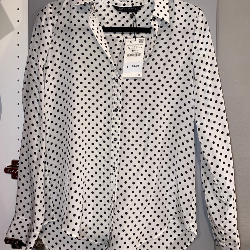 Polkadot Button up Dress Shirt